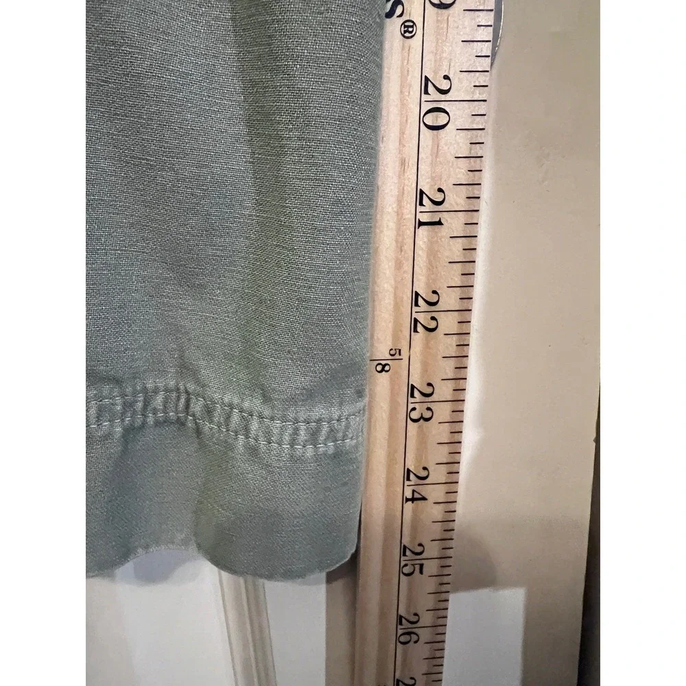 Marine Layer Love Me Tender Wide Leg Crop‎ Pants in Sage Green, Women's Size 8